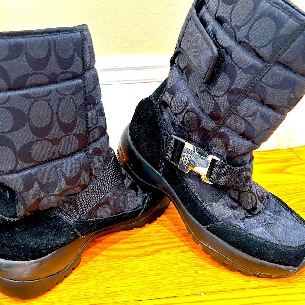 Coach leatherware boots . Vibram boots sole …for excellent traction.